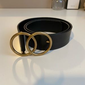 Aritzia Auxiliary Gold Double Ring Belt